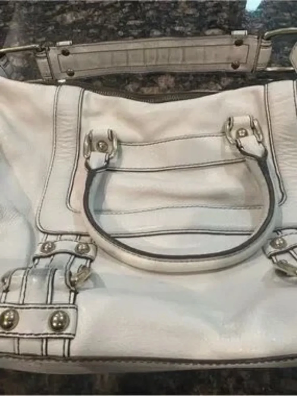 Banana Republic Leather Satchel with Brass Accents